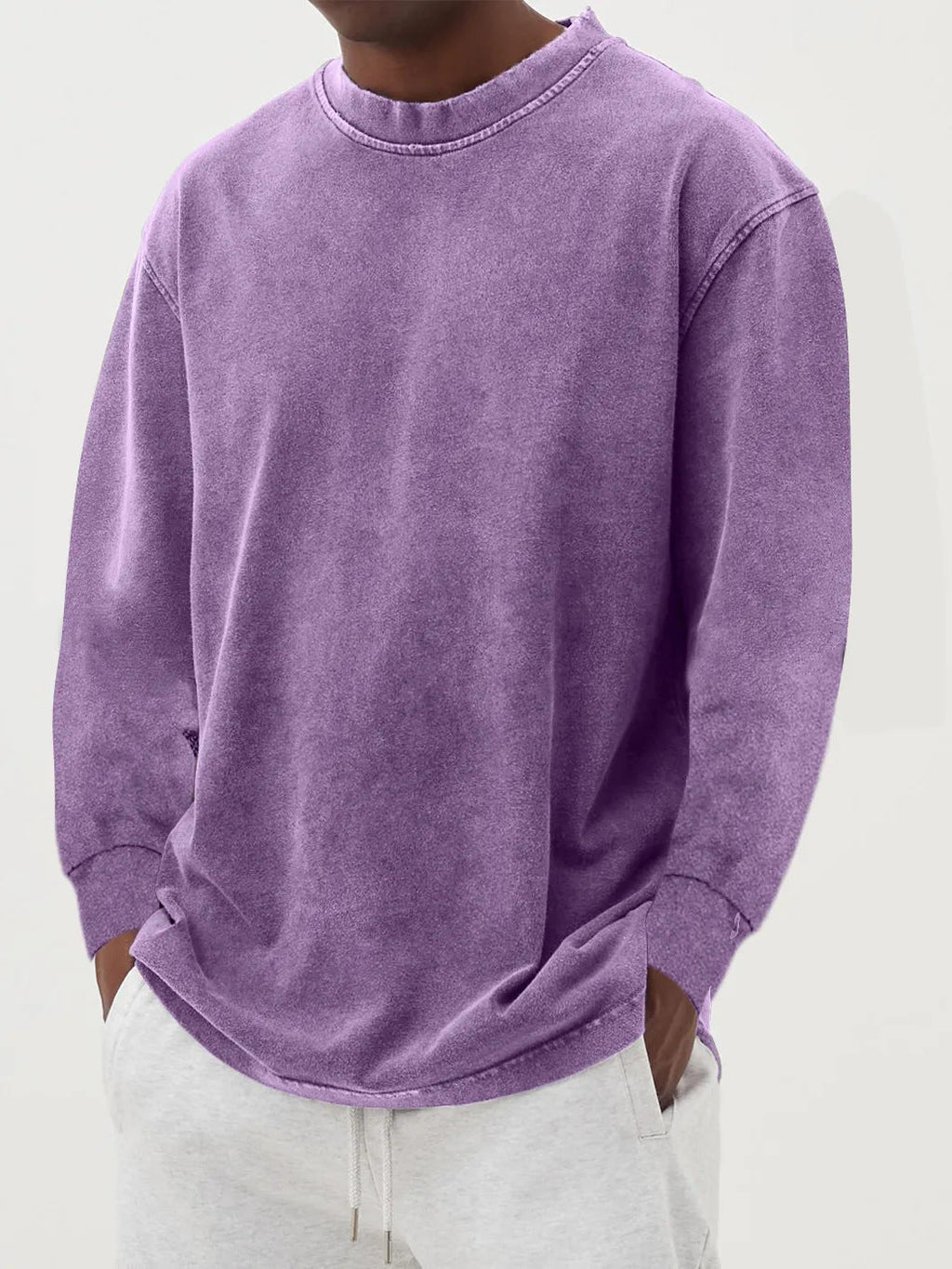 Men's Relaxed Drop Shoulder Knit Pullover