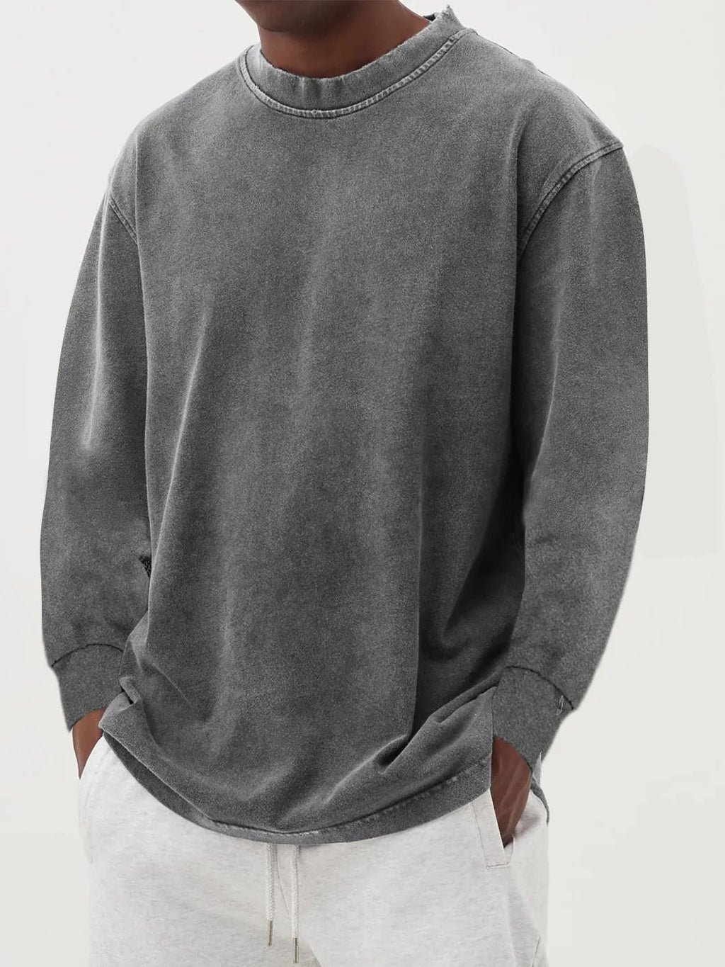 Men's Relaxed Drop Shoulder Knit Pullover
