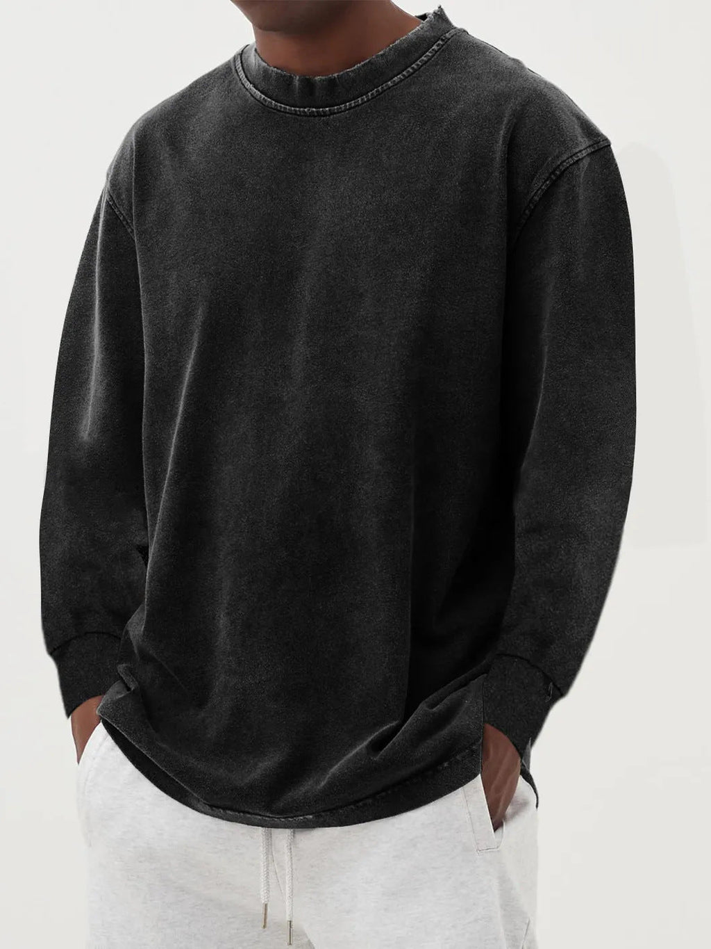 Men's Relaxed Drop Shoulder Knit Pullover