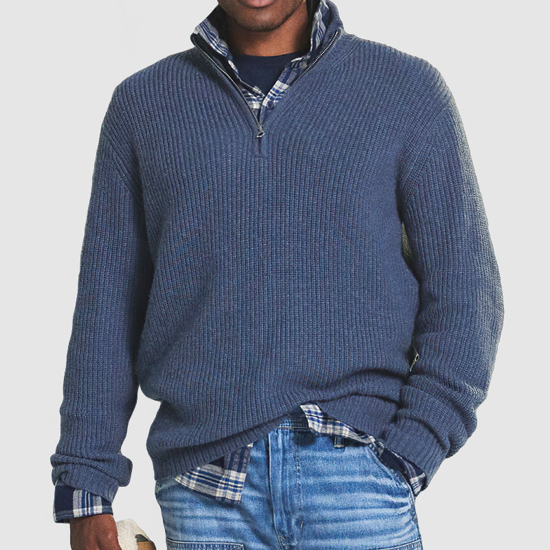 Men's Regular Fit Soft Knit Quarter-Zip Jumper