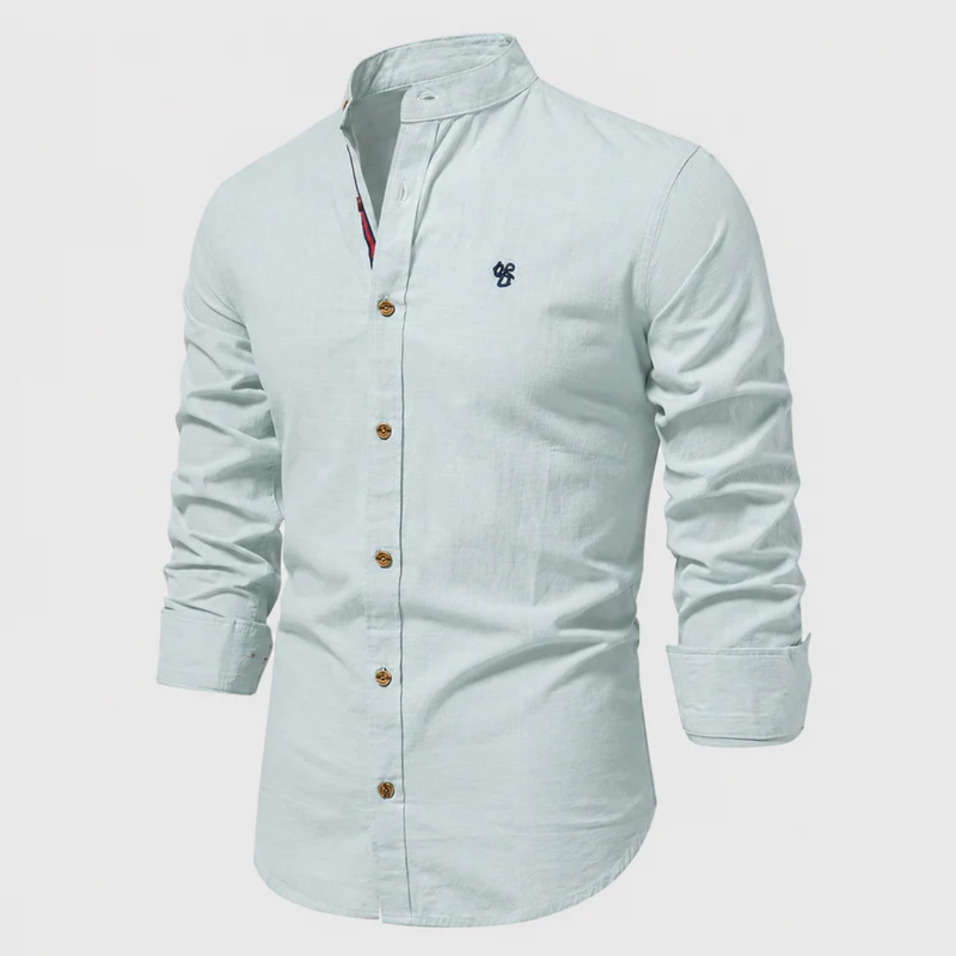 Men's Smart Casual Grandad Collar Shirt
