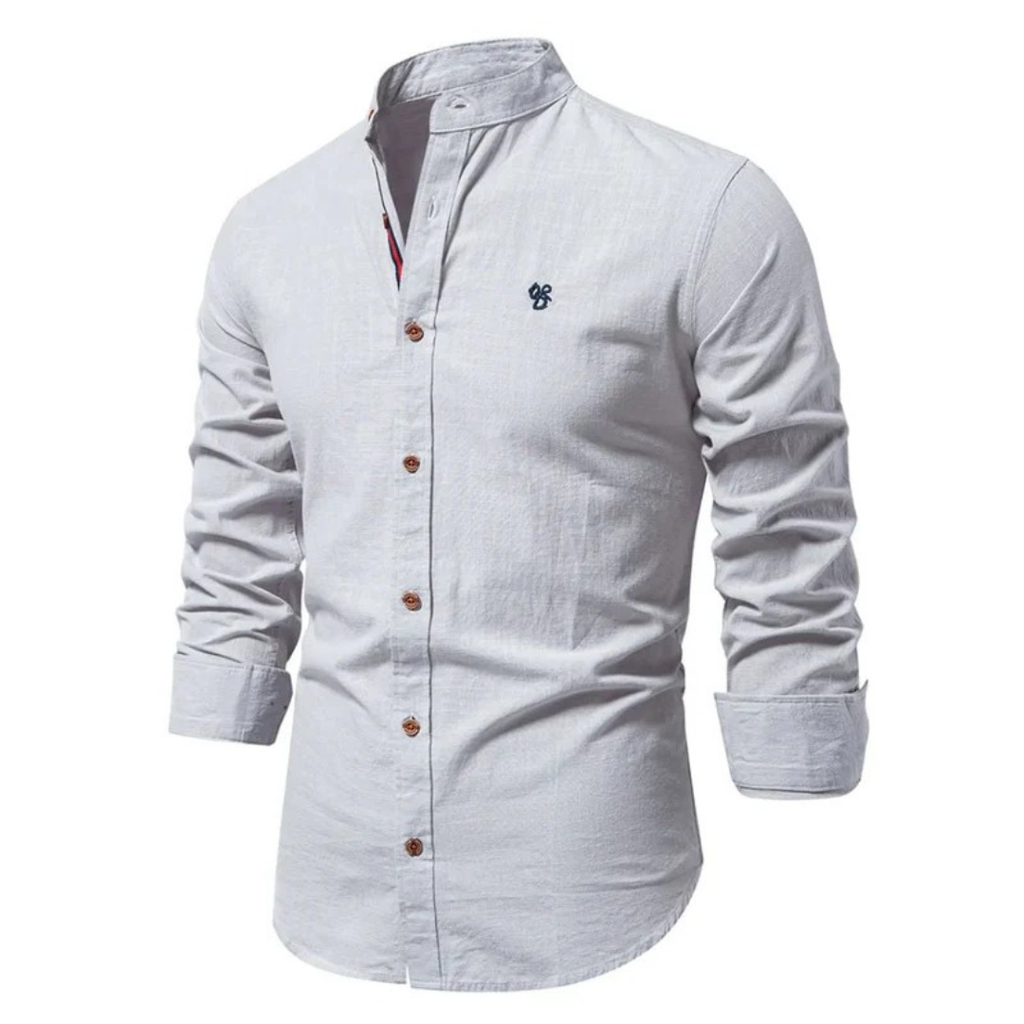 Men's Smart Casual Grandad Collar Shirt