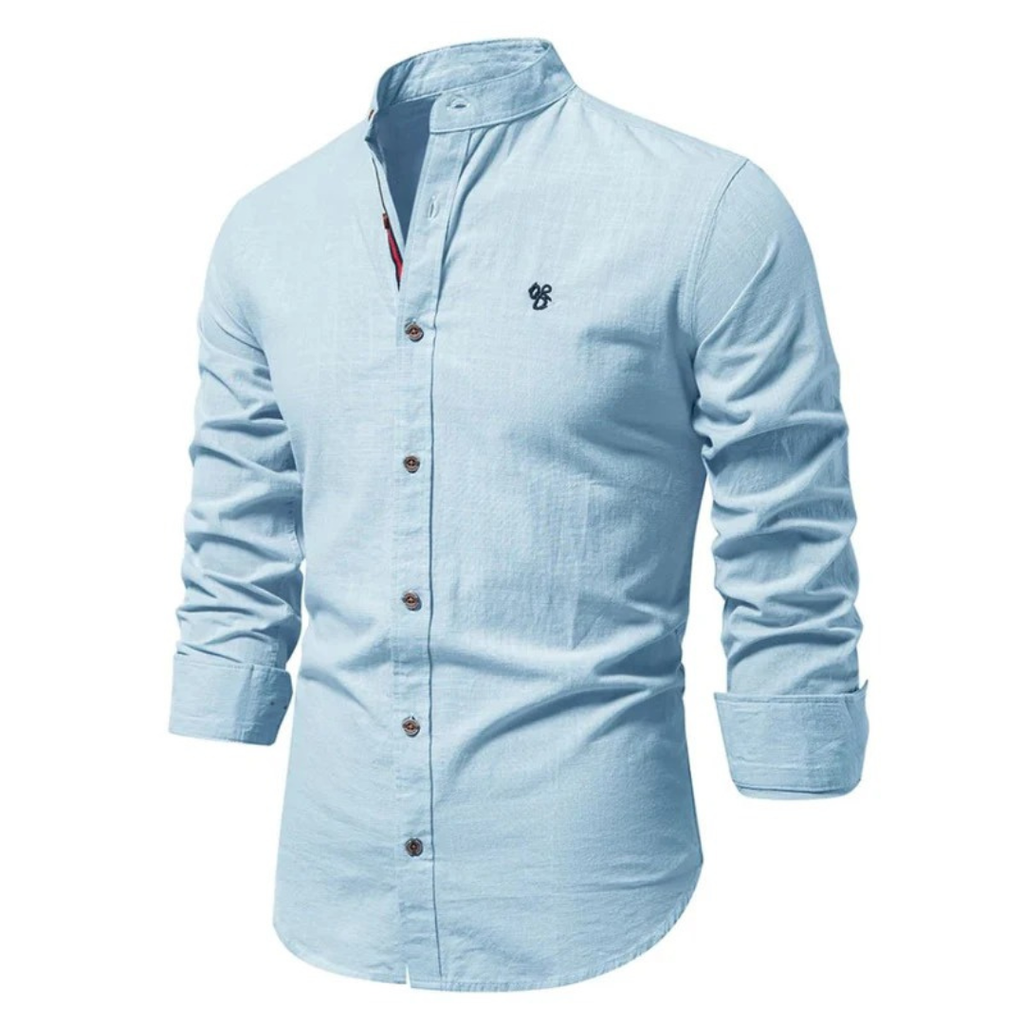 Men's Smart Casual Grandad Collar Shirt
