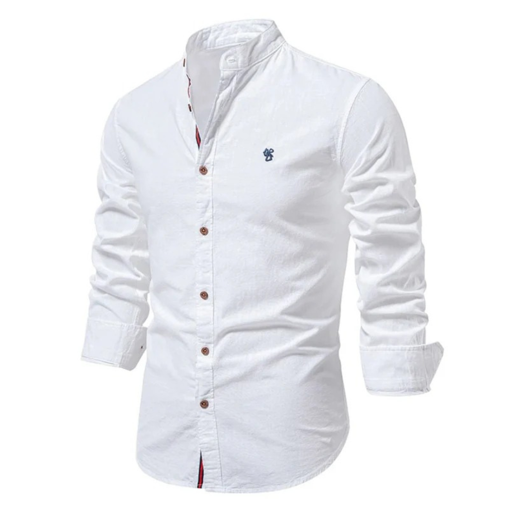 Men's Smart Casual Grandad Collar Shirt