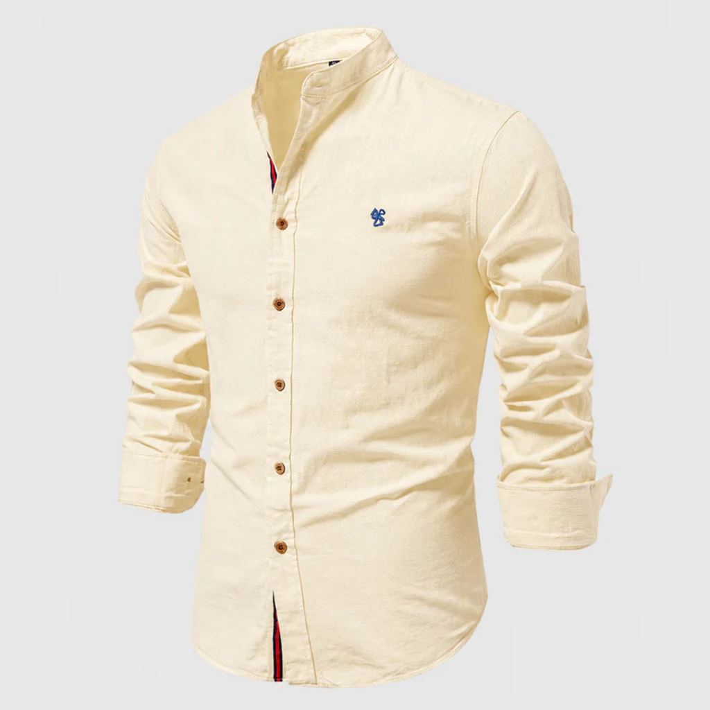 Men's Smart Casual Grandad Collar Shirt