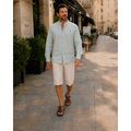 Men's Smart Casual Grandad Collar Shirt