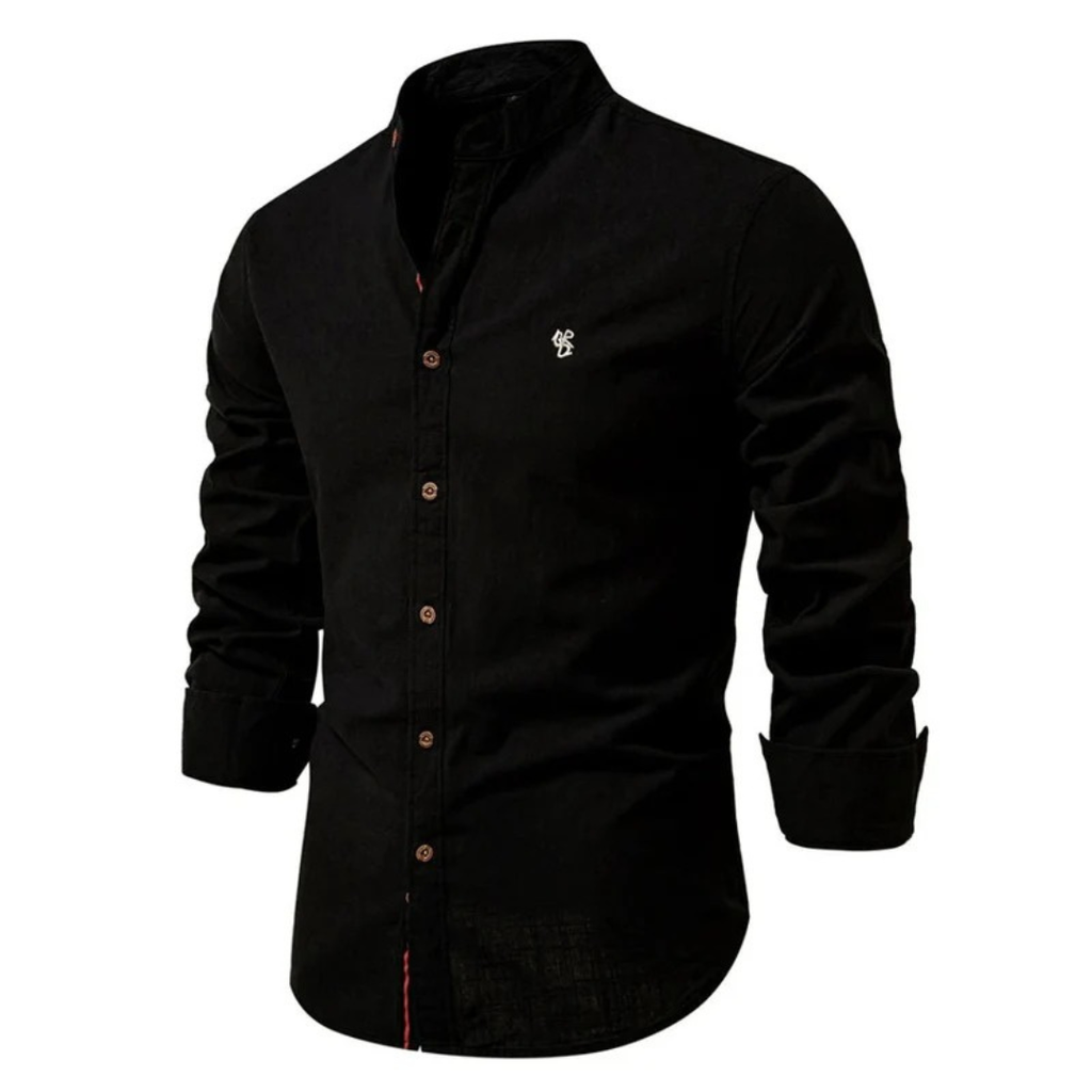 Men's Smart Casual Grandad Collar Shirt