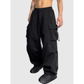Men's Relaxed Utility Wide-Leg Cargo Trousers