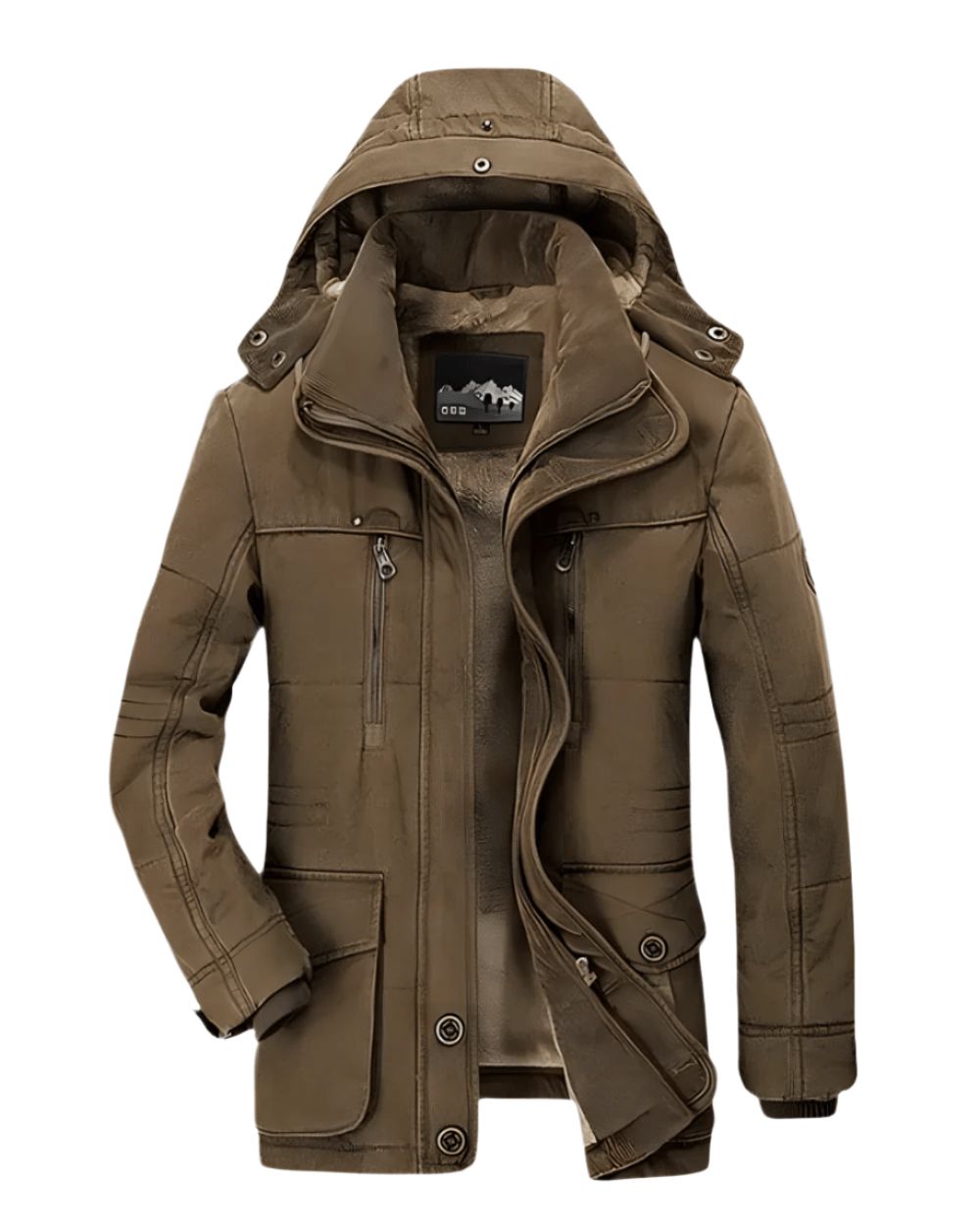 Men's Insulated Hooded Winter Overcoat