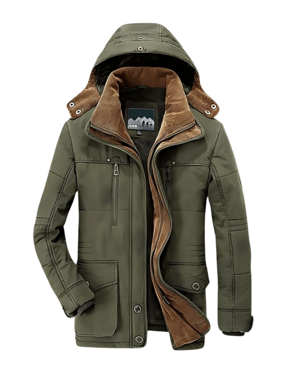 Men's Insulated Hooded Winter Overcoat