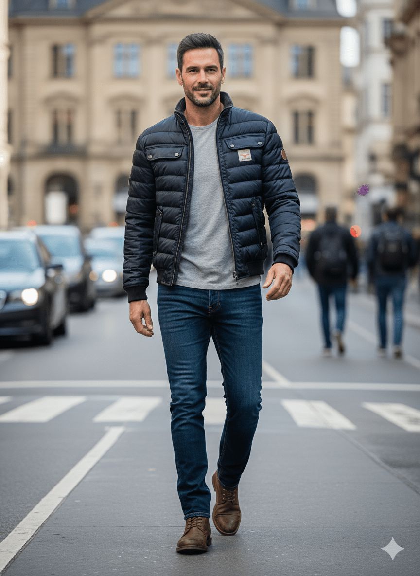 Men's Lightweight Quilted Smart City Jacket