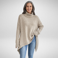 Women's Dark Green Oversized Roll Neck Jumper