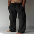 Men's Relaxed Drawstring Wide-Leg Trousers