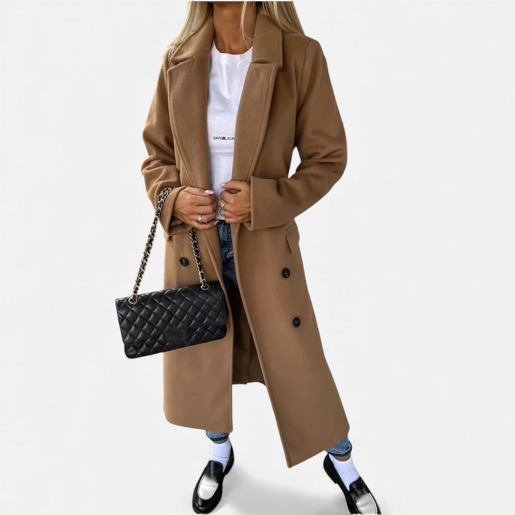 Women's Classic Mid-Length Belted Topcoat