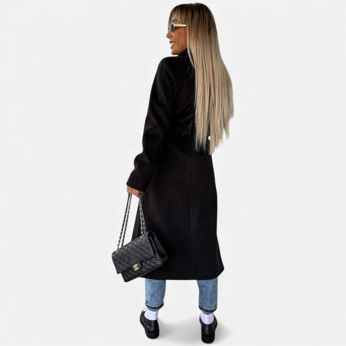 Women's Classic Mid-Length Belted Topcoat