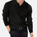 Men's Refined Ribbed Long Sleeve Polo