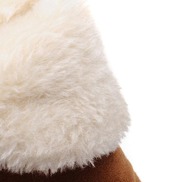 Women's Faux Fur-Trimmed Suede Winter Boots