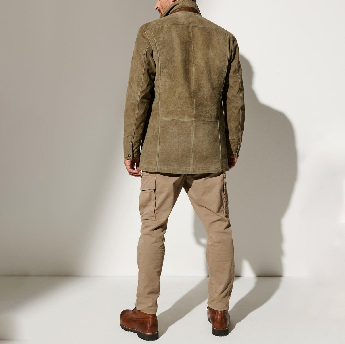 Men's Tailored Vintage Lined Suede Jacket