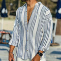 Men's Lightweight Vintage Stripe Summer Shirt