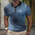 Men's Slim-Fit Contrast Collar Printed Polo