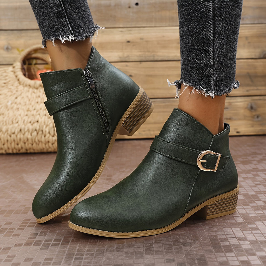 Women's Buckle-Detail Chelsea Ankle Boots
