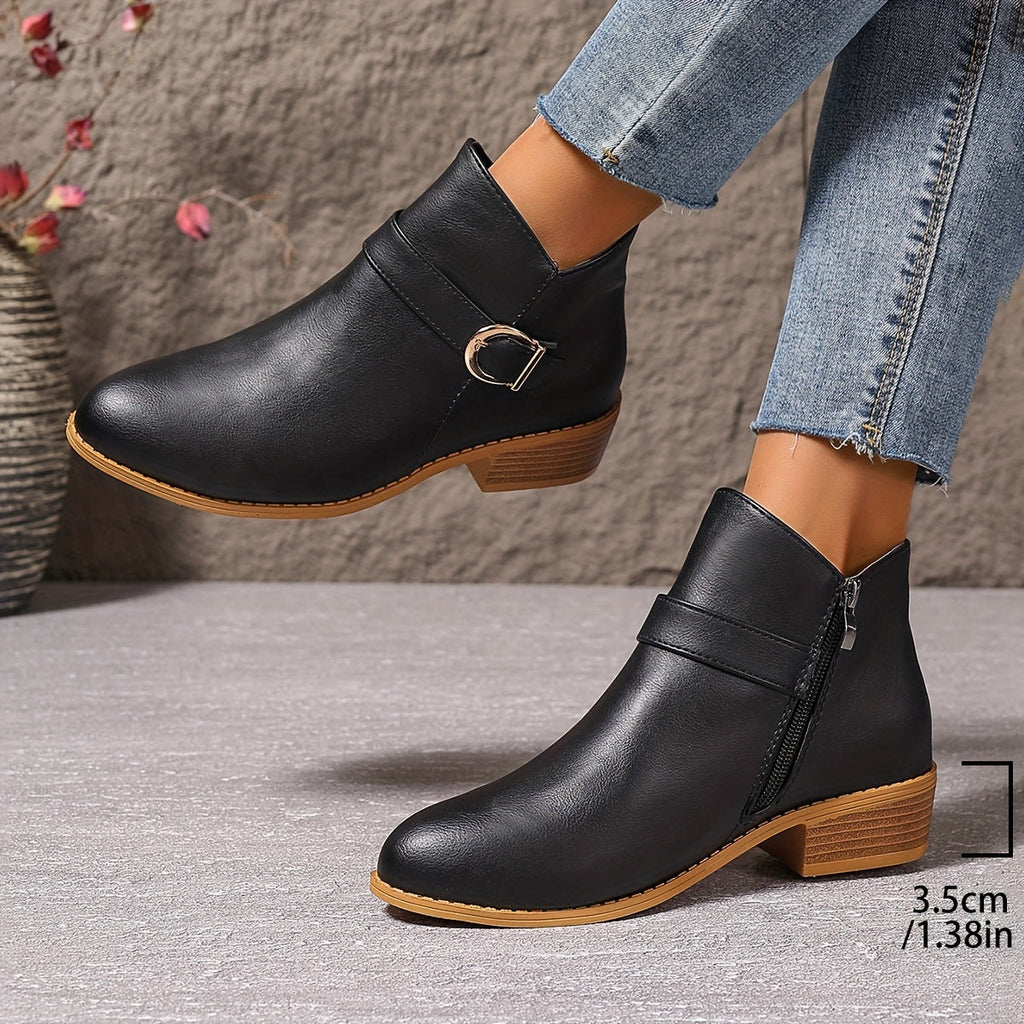 Women's Buckle-Detail Chelsea Ankle Boots