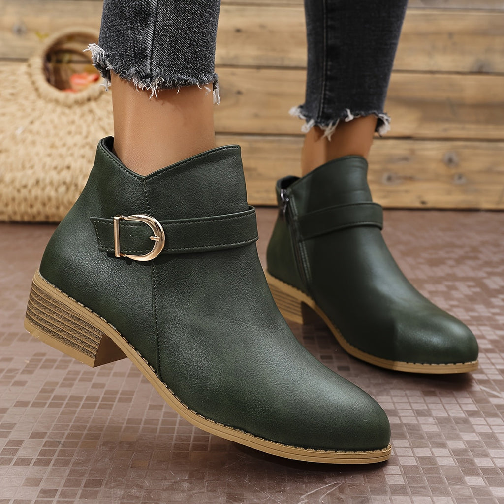 Women's Buckle-Detail Chelsea Ankle Boots