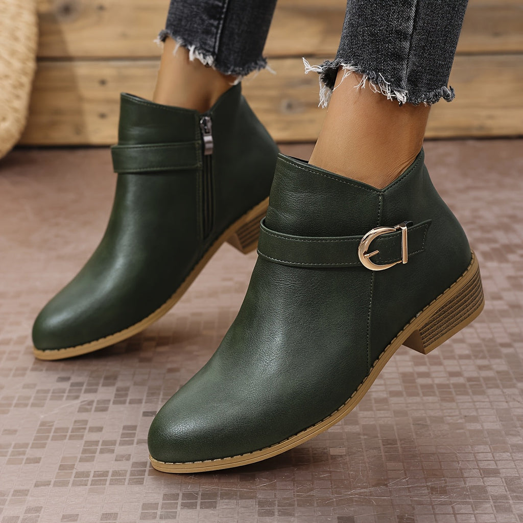 Women's Buckle-Detail Chelsea Ankle Boots