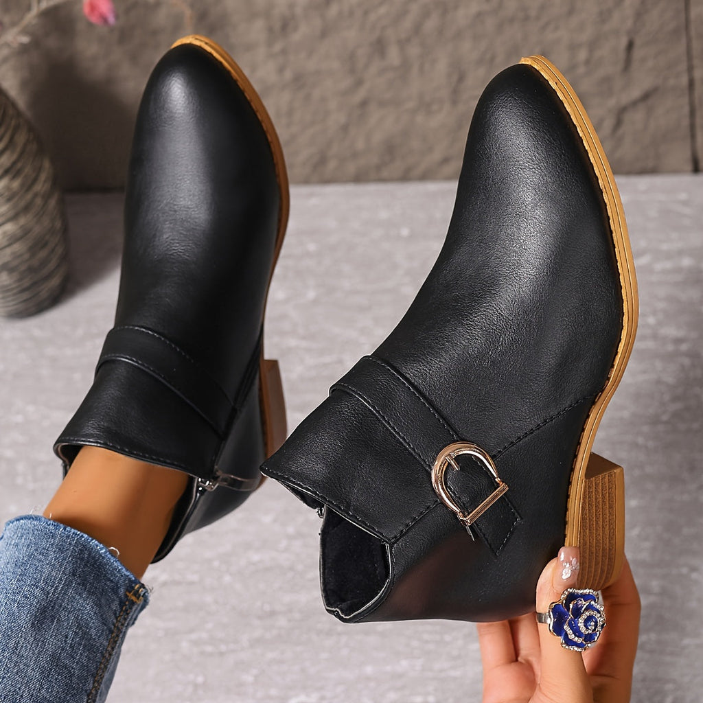 Women's Buckle-Detail Chelsea Ankle Boots