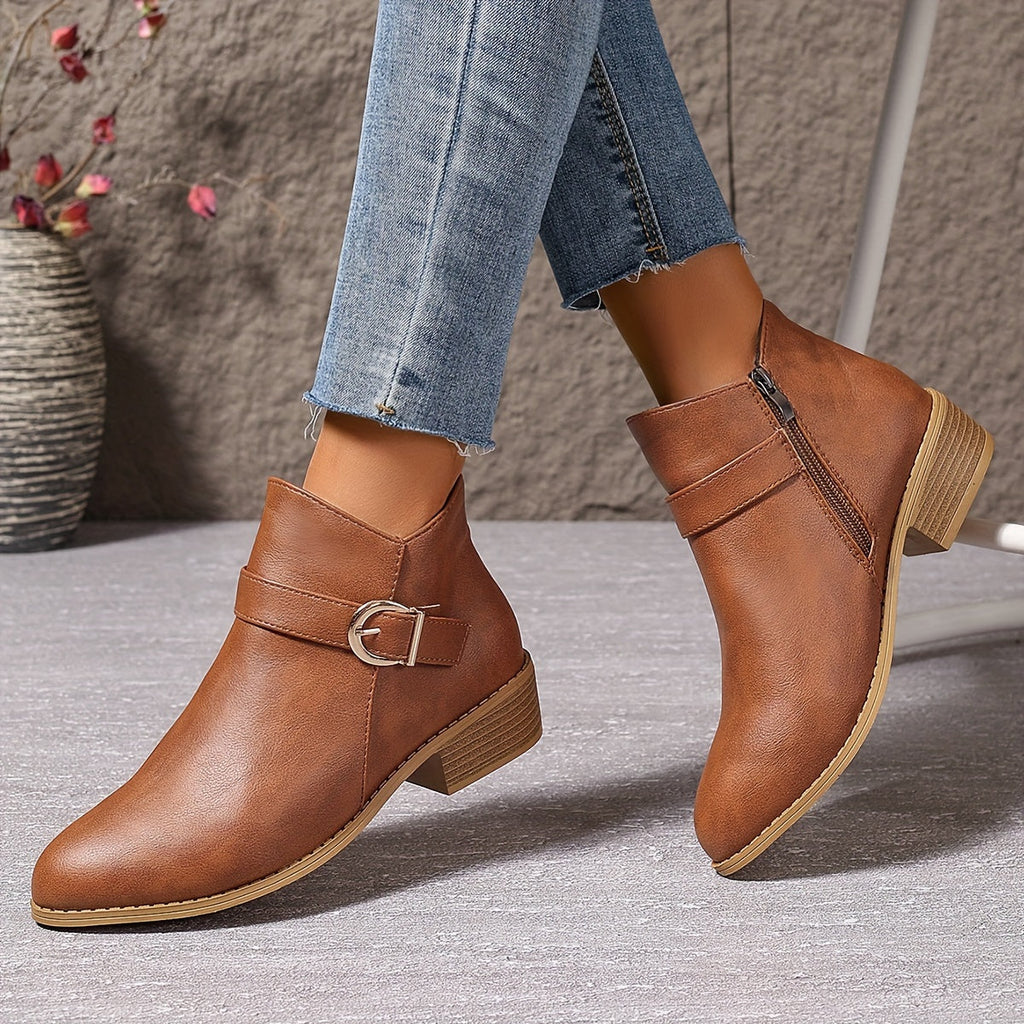 Women's Buckle-Detail Chelsea Ankle Boots