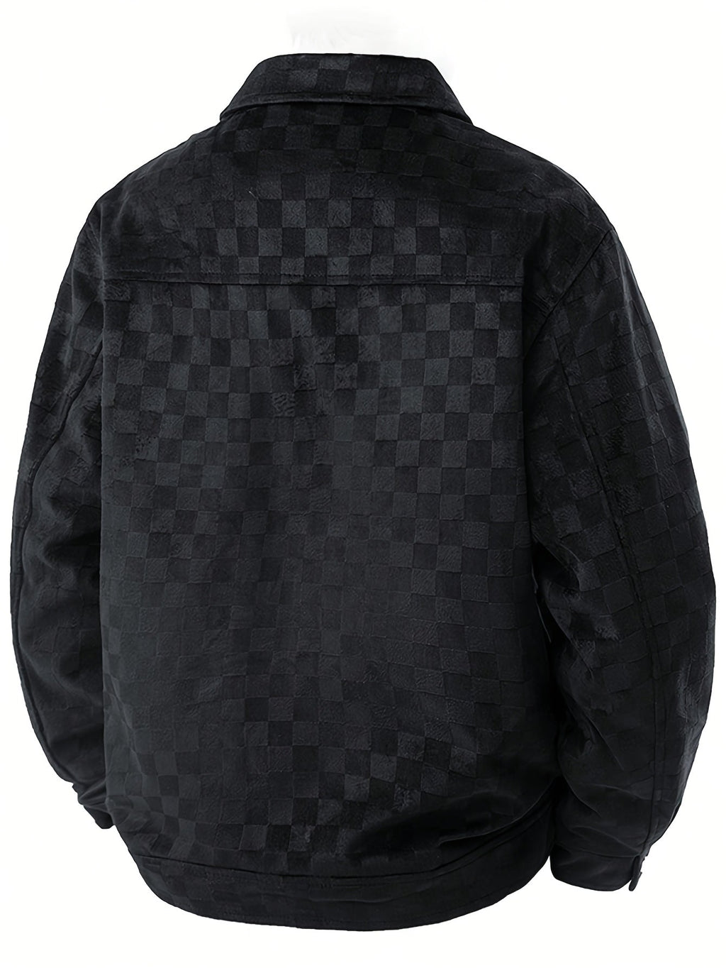 Men's Printed Popper-Front Utility Jacket