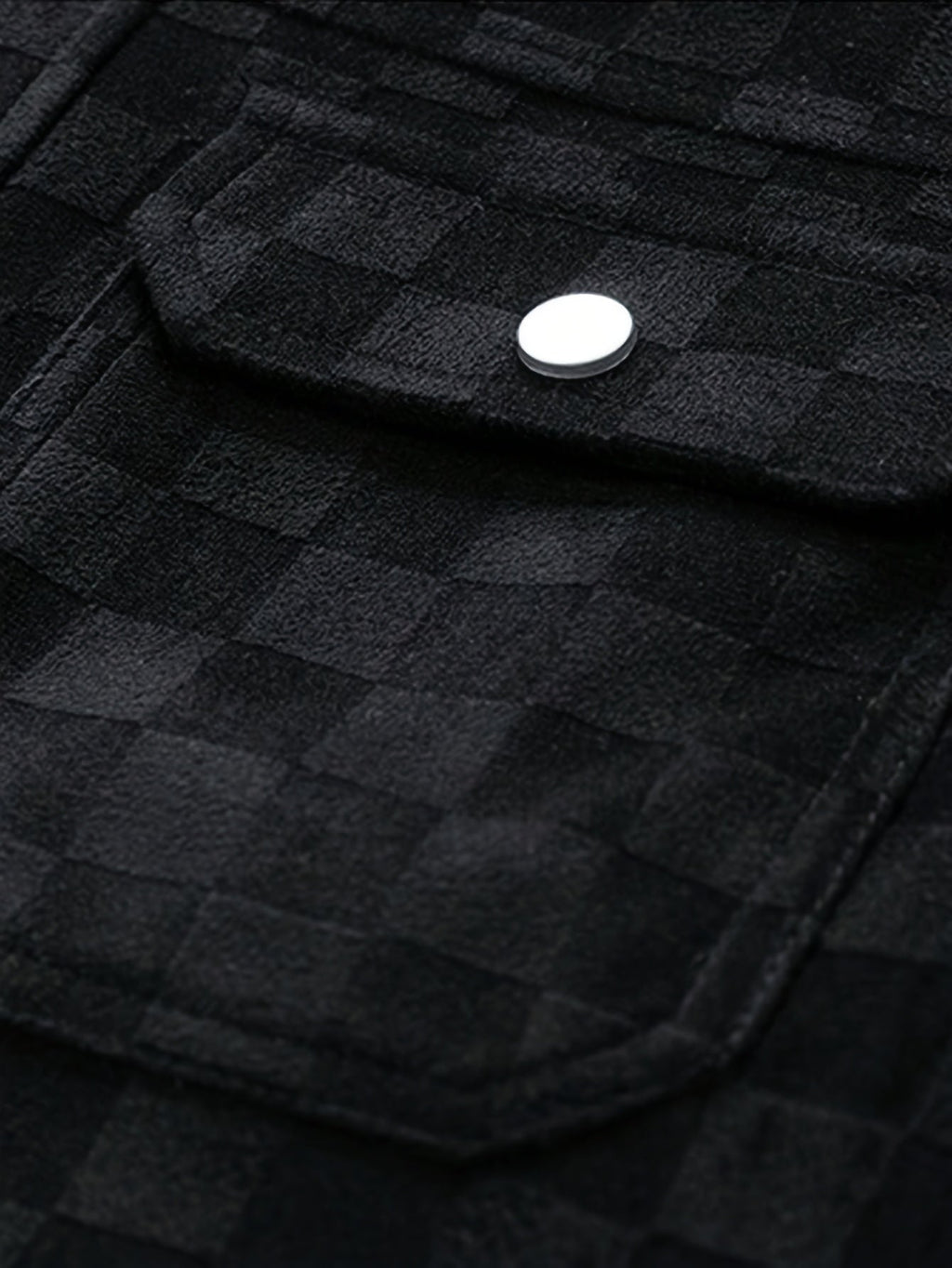 Men's Printed Popper-Front Utility Jacket