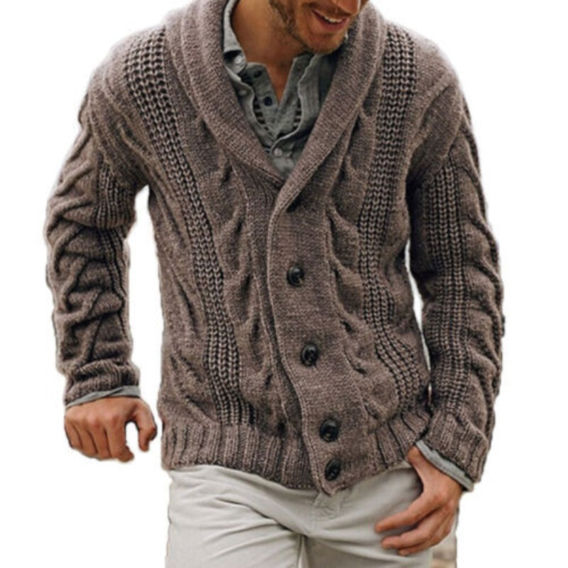Men's Classic Woollen Button-Through Cardigan