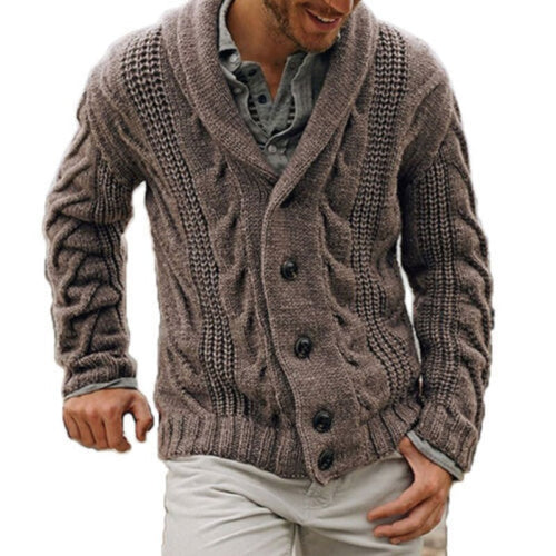Men's Classic Woollen Button-Through Cardigan
