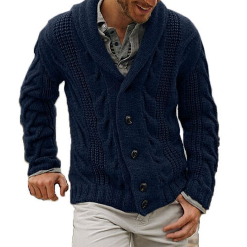Men's Classic Woollen Button-Through Cardigan