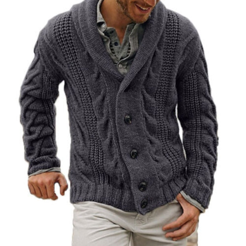 Men's Classic Woollen Button-Through Cardigan