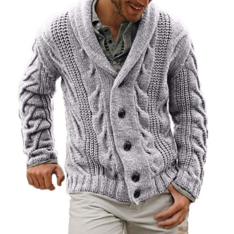 Men's Classic Woollen Button-Through Cardigan