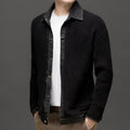 Men's Autumn Collared Button-Through Knit Cardigan