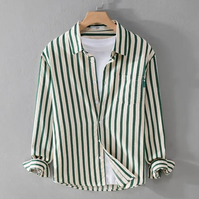 Men's Relaxed Long Sleeve Printed Summer Shirt
