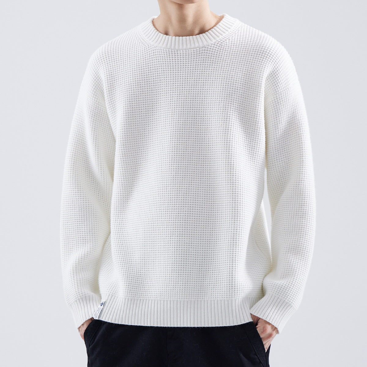 Men's Easy-Fit Textured Winter Knit Pullover