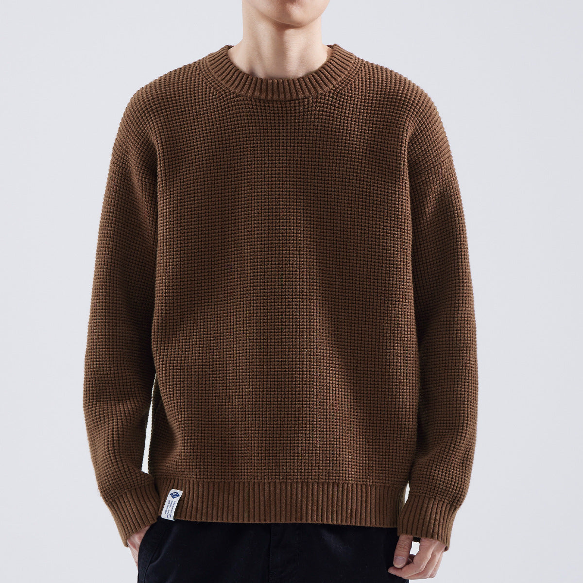 Men's Easy-Fit Textured Winter Knit Pullover