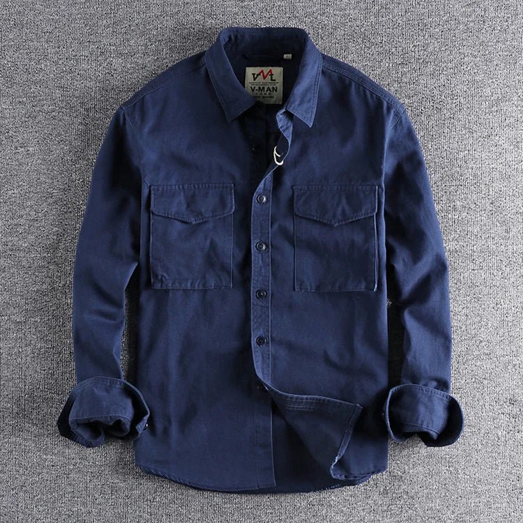 Men's Button-Up Double Pocket Overshirt