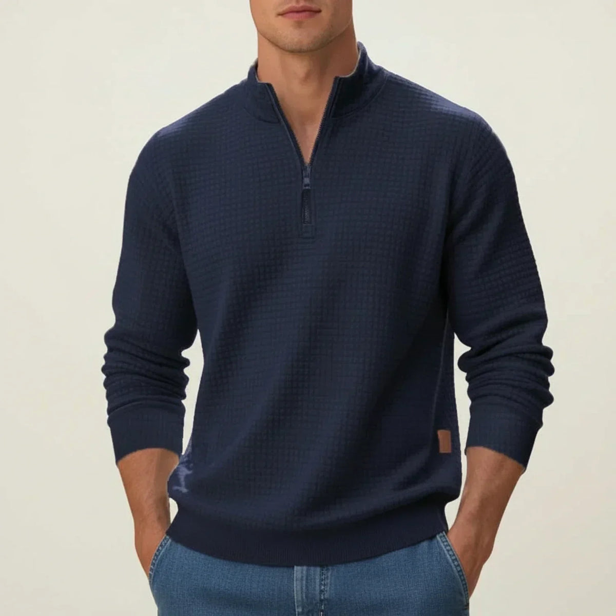 Men's Smart Textured Quarter-Zip Pullover