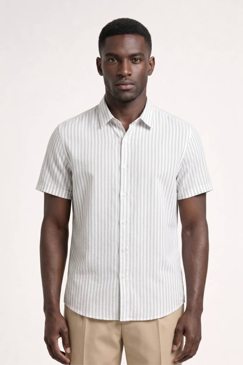 Men's Printed Button-Through Collared Shirt