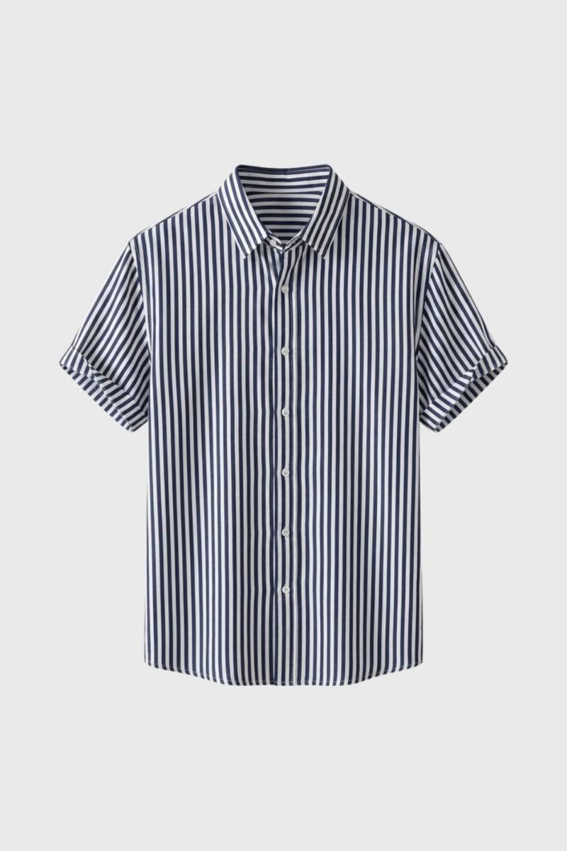Men's Printed Button-Through Collared Shirt