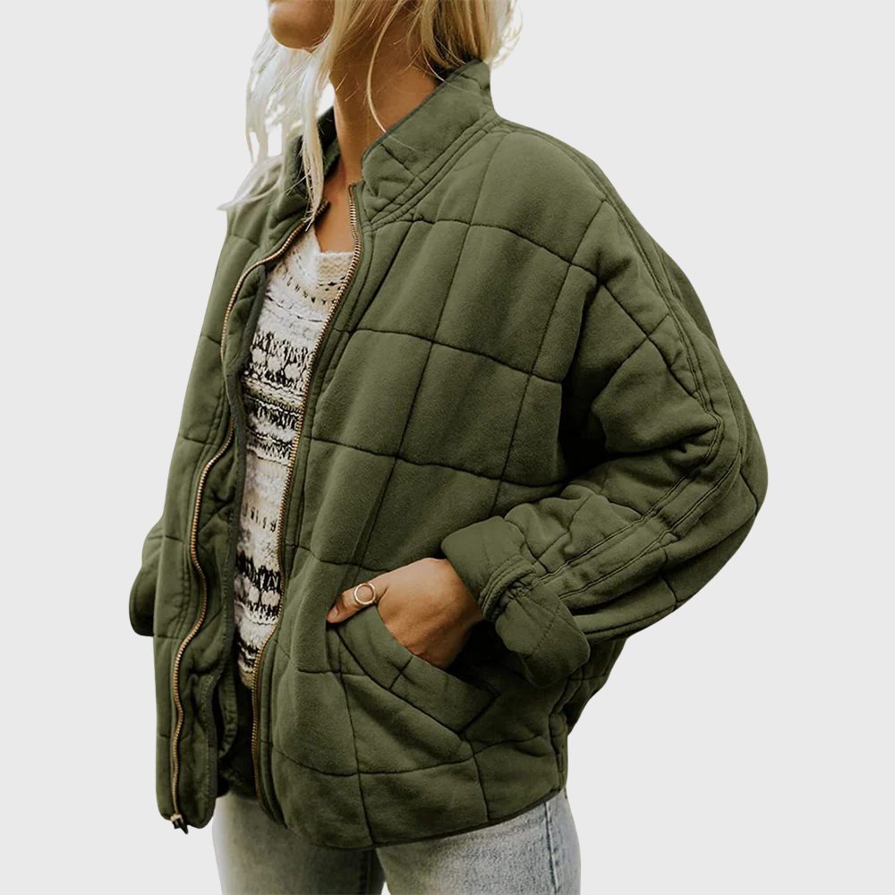 Women's Quilted Oversized Zip-Through Blouson
