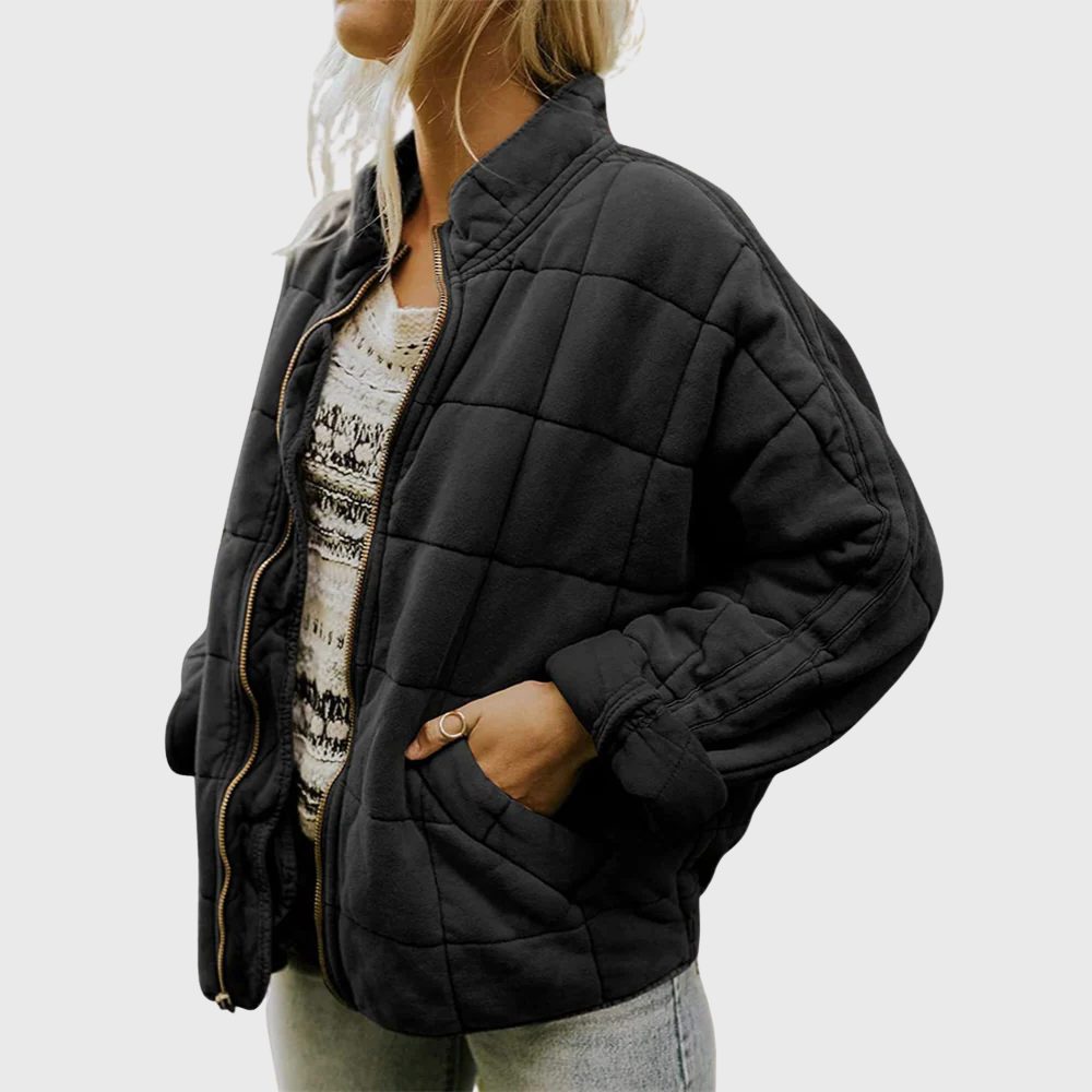 Women's Quilted Oversized Zip-Through Blouson