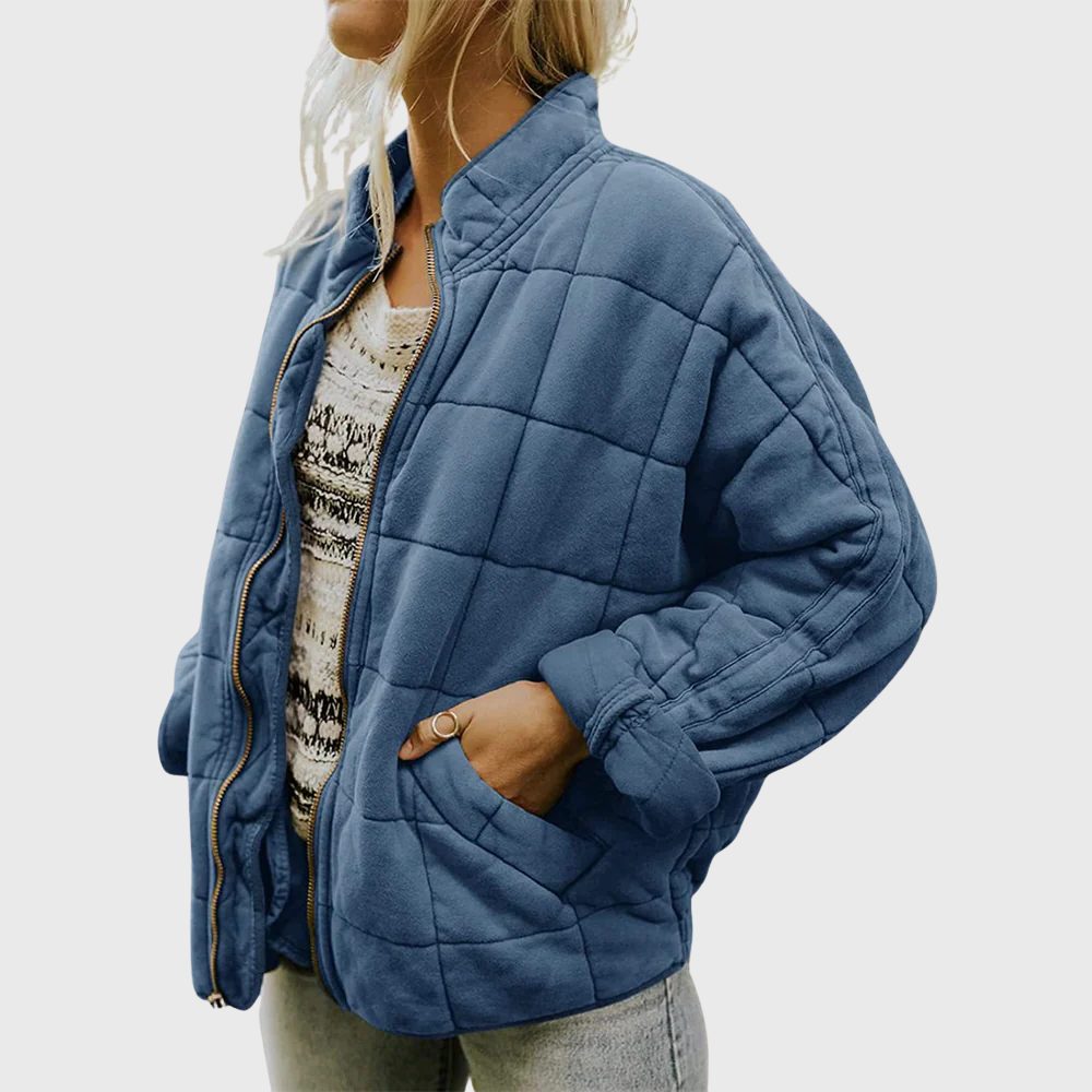 Women's Quilted Oversized Zip-Through Blouson