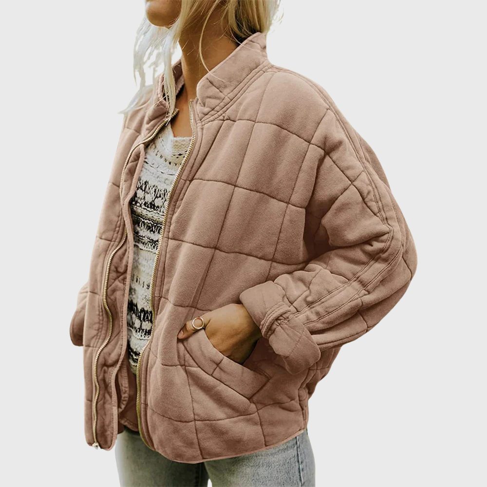 Women's Quilted Oversized Zip-Through Blouson