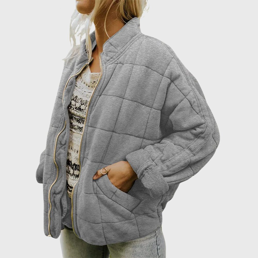 Women's Quilted Oversized Zip-Through Blouson